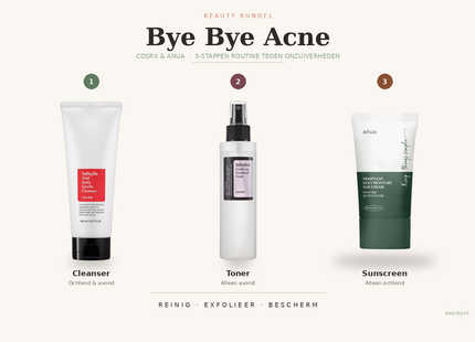 Bye Bye Acne - 3 stappen